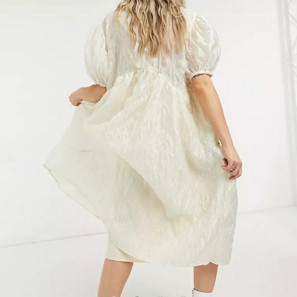 NEW SISTER JANE DREAM SMOCKED JACQUARD DRESS SZ M - Picture 2 of 5